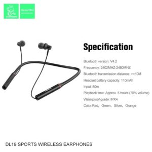 Lenovo HE05 Wireless Neckband Bluetooth 5.0 Headphone Wireless Headset With Heavy Bass Stereo Earphones High Quality Magnetic Attraction Intelligent Noise Reduction Cancelling Sports Headset