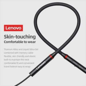 Lenovo HE05 Wireless Neckband Bluetooth 5.0 Headphone Wireless Headset With Heavy Bass Stereo Earphones High Quality Magnetic Attraction Intelligent Noise Reduction Cancelling Sports Headset