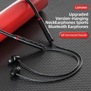 Lenovo HE05 Wireless Neckband Bluetooth 5.0 Headphone Wireless Headset With Heavy Bass Stereo Earphones High Quality Magnetic Attraction Intelligent Noise Reduction Cancelling Sports Headset