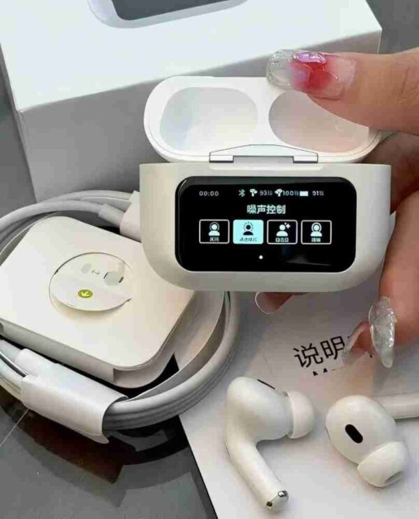 AIRPODS A9 PRO Touch Screen ANC/ENC Noise Reduction, Touch Control Wireless Headset TWS Noise Cancelling Earbud Bluetooth 5.4 Wireless Earbuds