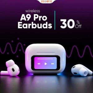 AIRPODS A9 PRO Touch Screen ANC/ENC Noise Reduction, Touch Control Wireless Headset TWS Noise Cancelling Earbud Bluetooth 5.4 Wireless Earbuds