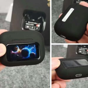 A9 Pro AirPods_ Touch Screen Display Wireless Airpods_ Bluetooth 5.4, Super Sound Bass, Active Noise Cancelation ANC & ENC Charging Case Type C and Extra Ear-Buds, Pop-Up Feature Compatible with All Devices