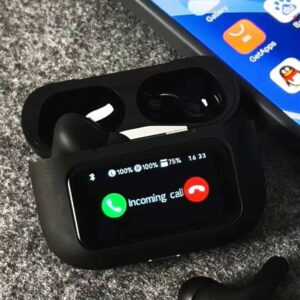 A9 Pro AirPods_ Touch Screen Display Wireless Airpods_ Bluetooth 5.4, Super Sound Bass, Active Noise Cancelation ANC & ENC Charging Case Type C and Extra Ear-Buds, Pop-Up Feature Compatible with All Devices