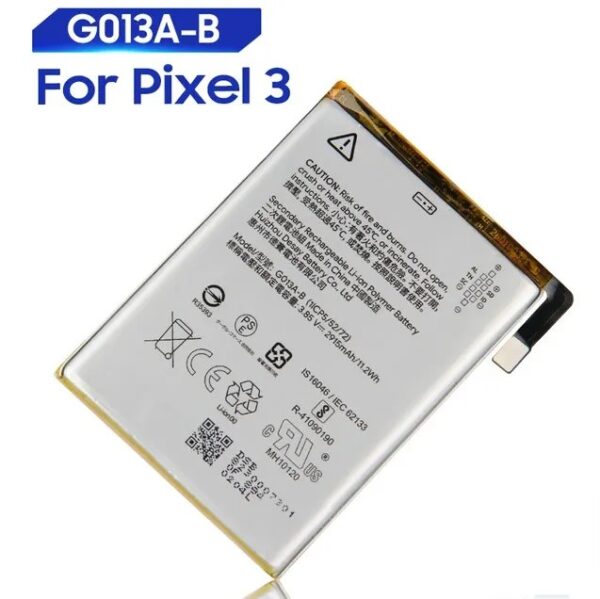 Google Pixel 3 Battery Replacement G013A-B Battery with 2915mAh Capacity_ Silver