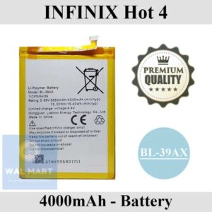 Infinix Hot 4 BL-39AX Battery Replacement Premium Quality 4000mAh For Infinix Hot 4
