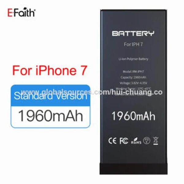 Apple IPhone 7 , 7G Battery Replacement with 3.82V & Original 1960mAh Capacity - Black