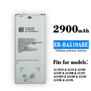 Samsung A5 2016 (SM-A510) Battery Replacement EB-BA510ABE Battery with 2900mAh Capacity_White