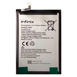 Infinix Hot 9 Play Battery Replacement BL-58BX Battery with 6000mAh Capacity-Silver