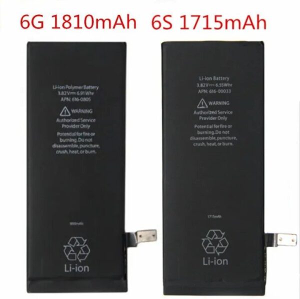 Apple IPhone 6 , 6G Battery Replacement with 1810mAh Capacity_Black