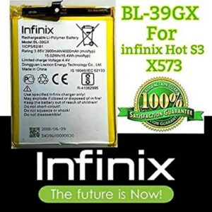 Infinix Hot S3 (X573) , Hot 6 Pro (X608) Battery Replacement BL-39GX Battery with 3.8v & 3920mAh Capacity_Silver
