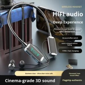 Wireless Neckband Bluetooth Earphones Headphones Outdoor Sports Headset 5.3 With Charging Bin  Earbuds for Muisc